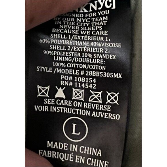 BlankNYC Vegan Leather and Ponte Drape Dark Green Jacket Size Large - Picture 6 of 6